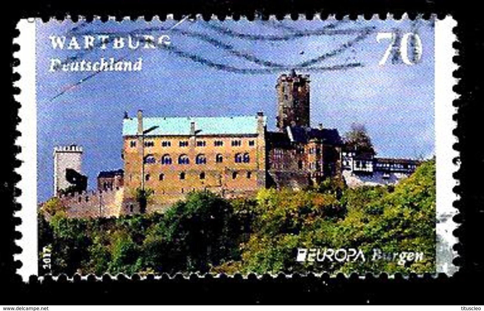 ALLEMAGNE 3095° 70c Europa 2017 Château De La Wartbourg (10% De La Cote + 0,15) - Used Stamps