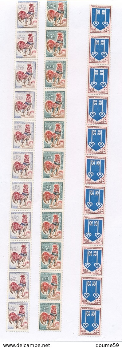 CZ-142: FRANCE :lot Roulettes** N°53 N° VERT (1 Timbre Défectueux Voir Scan)-54-55 (2ème Choix Sur N° Rouge, Non Compté) - Coil Stamps