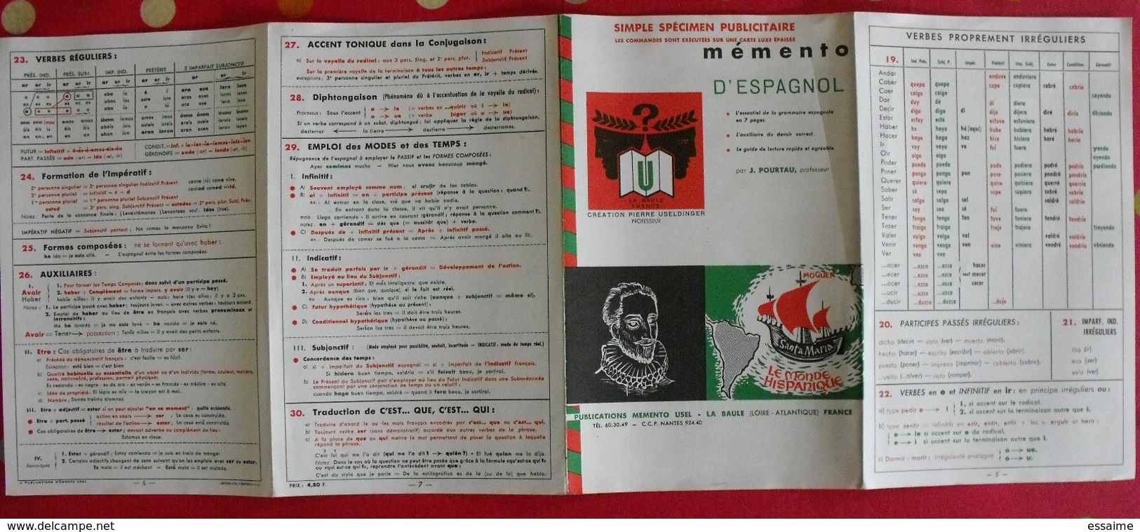 lot de 3 revues livrets memento scolaires ou autres en Espagnol. espana. espagne. 1984