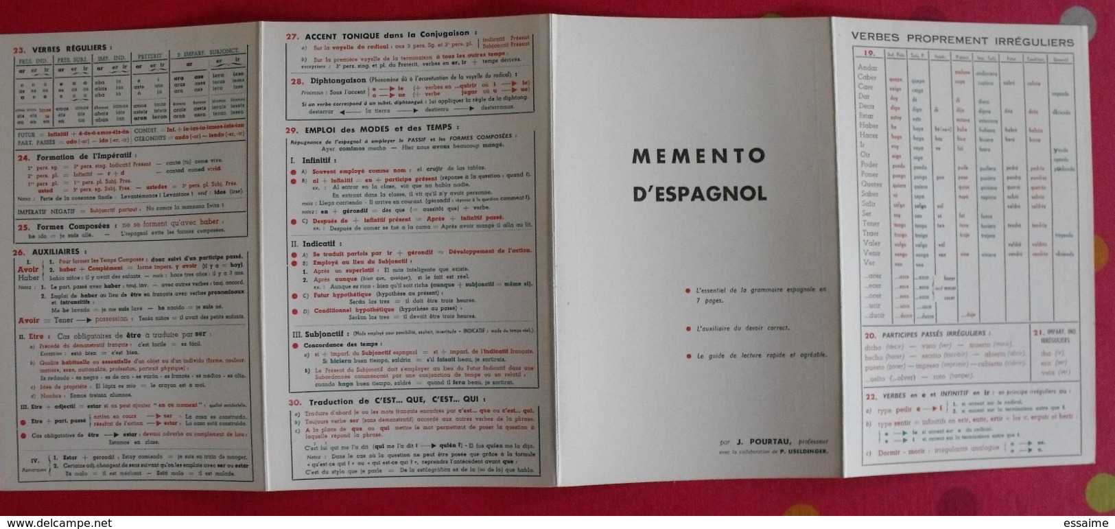 lot de 3 revues livrets memento scolaires ou autres en Espagnol. espana. espagne. 1984