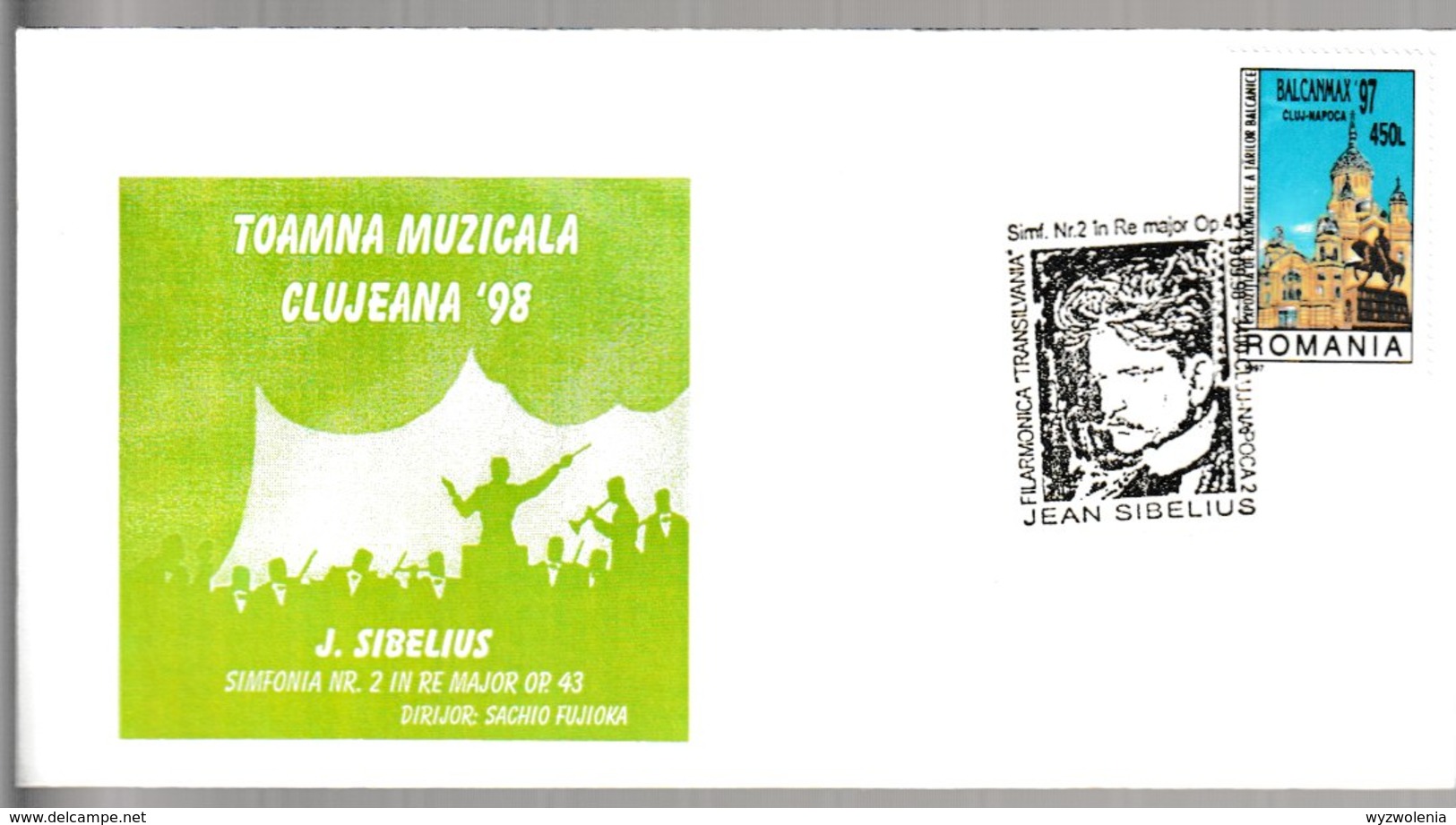 N 236) Rumänien 1998 SSt Cluj-Napoca: Jean Sibelius, 2. Sinfonie - Musique