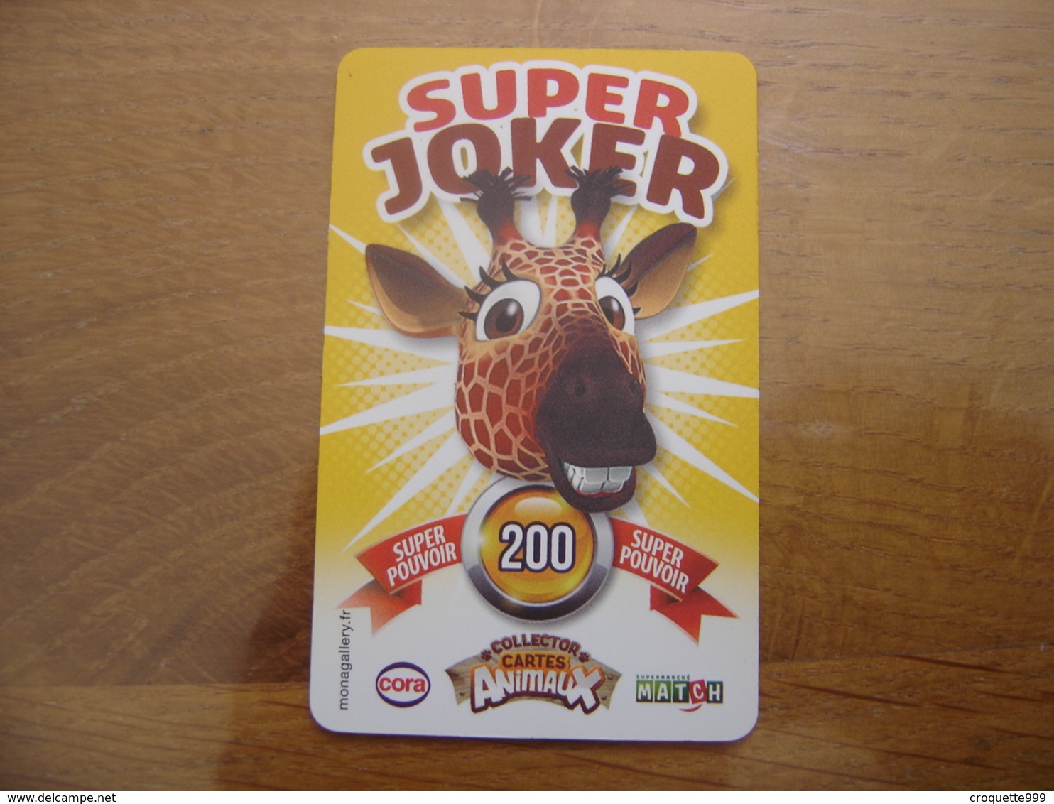 2014 Carte Animée CORA Collector Animaux Animals GIRAFE Joker - Autres & Non Classés