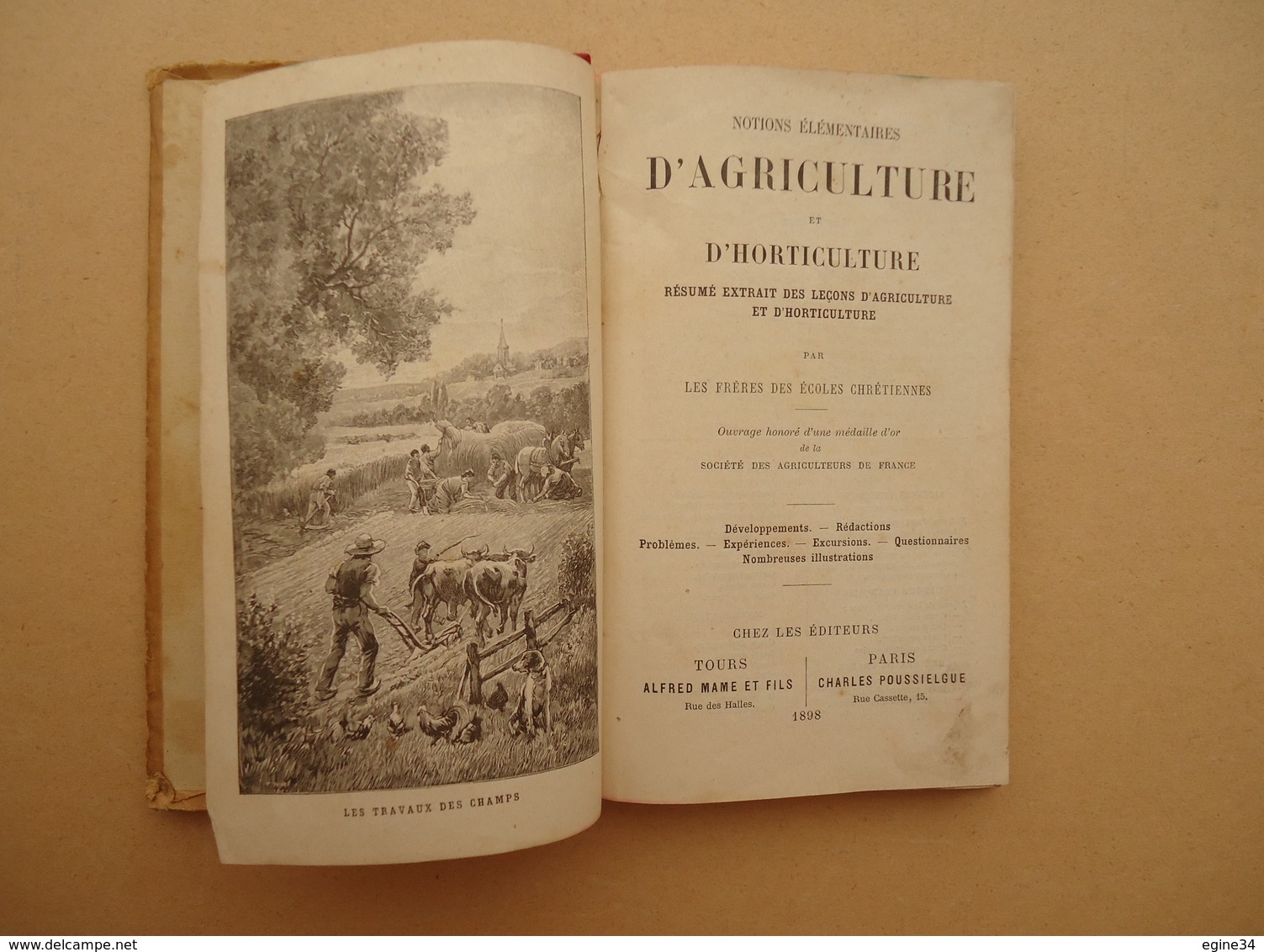 Tours A. Mame - Notions Elémentaires D'Agriculture Et D'Horticulture - 1898 - Giardinaggio