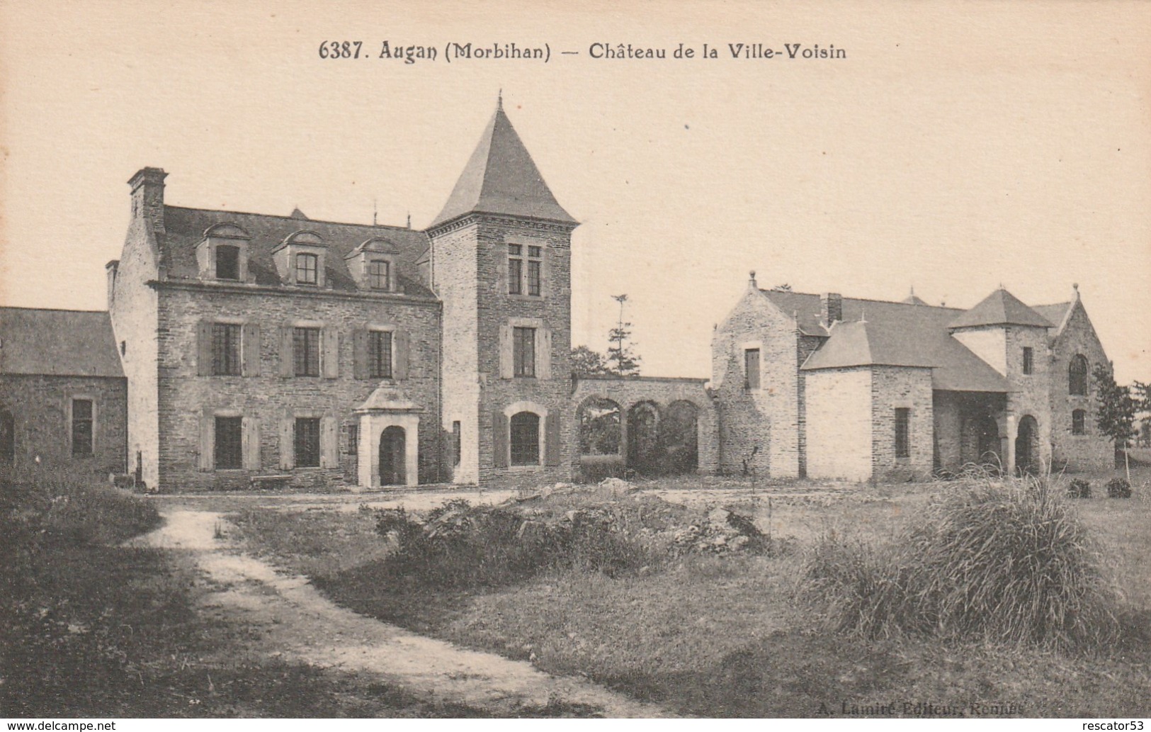 Rare Cpa Augan Le Château De La Ville-Voisin - Autres & Non Classés