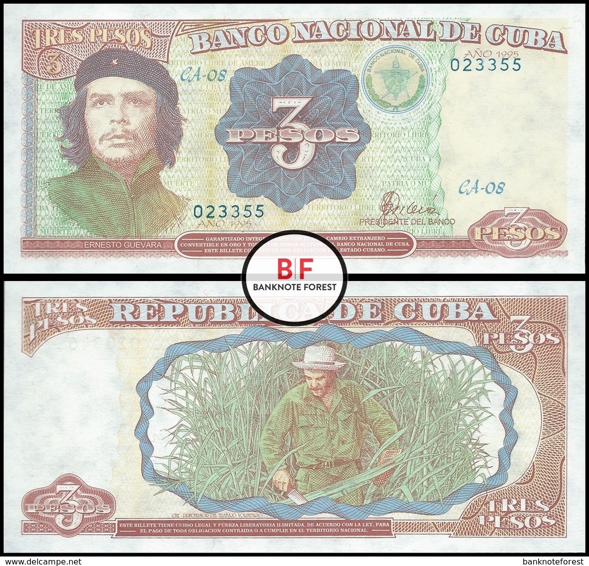 Cuba | 3 Pesos | 1995 | P.113 | UNC - Cuba