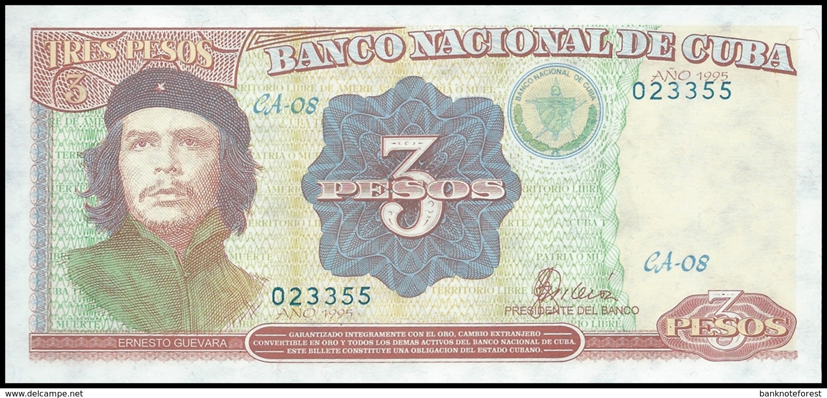 Cuba | 3 Pesos | 1995 | P.113 | UNC - Cuba