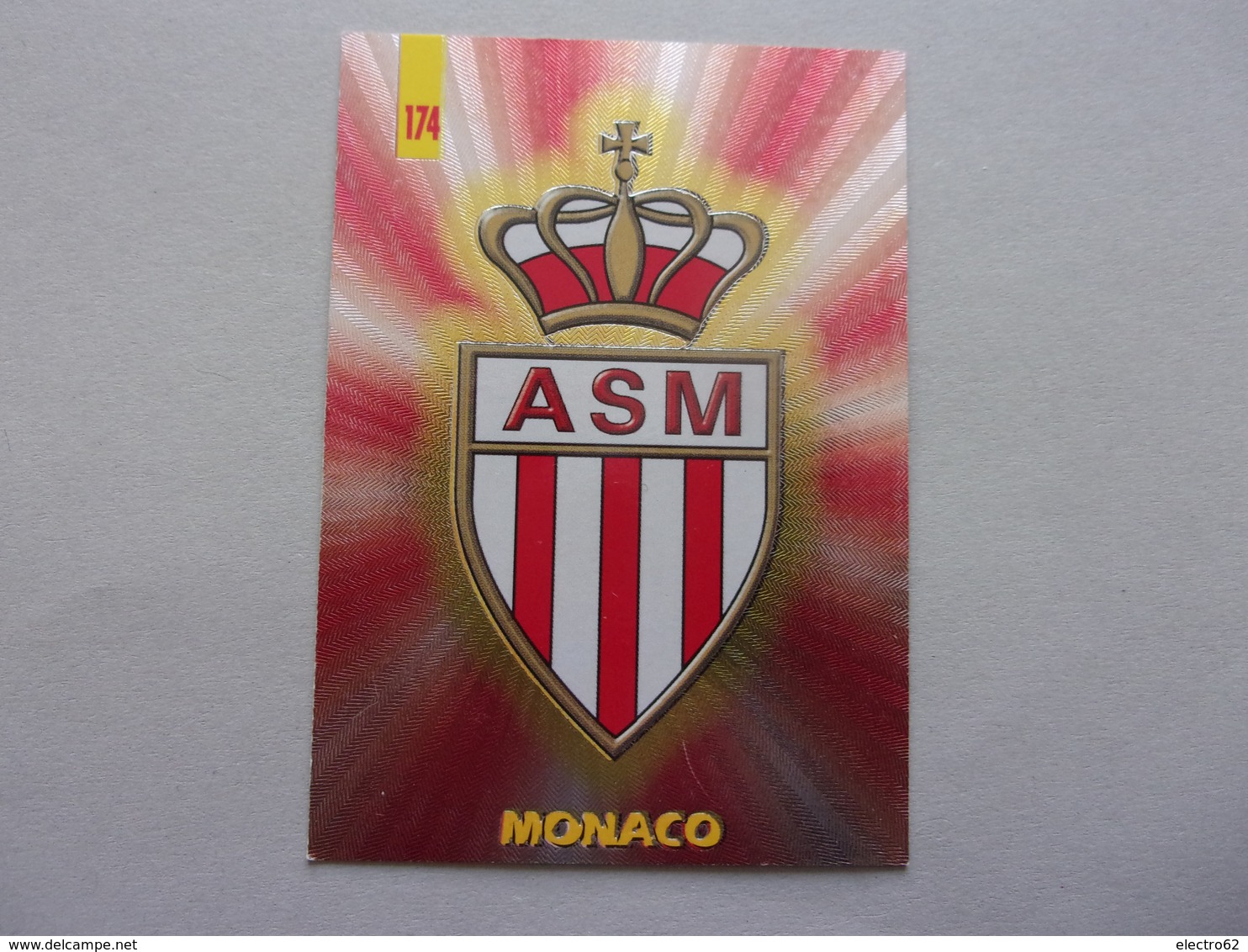 Carte FOOT CARDS 98 MONACO PANINI N°174 ASM - Andere & Zonder Classificatie