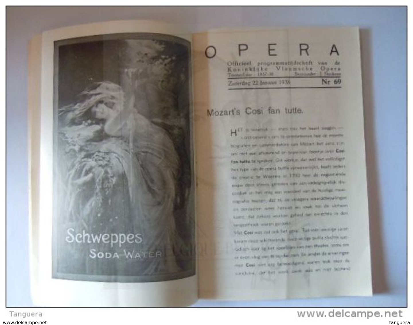 Antwerpen 1938 Koninklijke Vlaamse Opera Programma Cosi Fan Tutte 36 Pagina's 13,8 X 21 Cm - Programmes