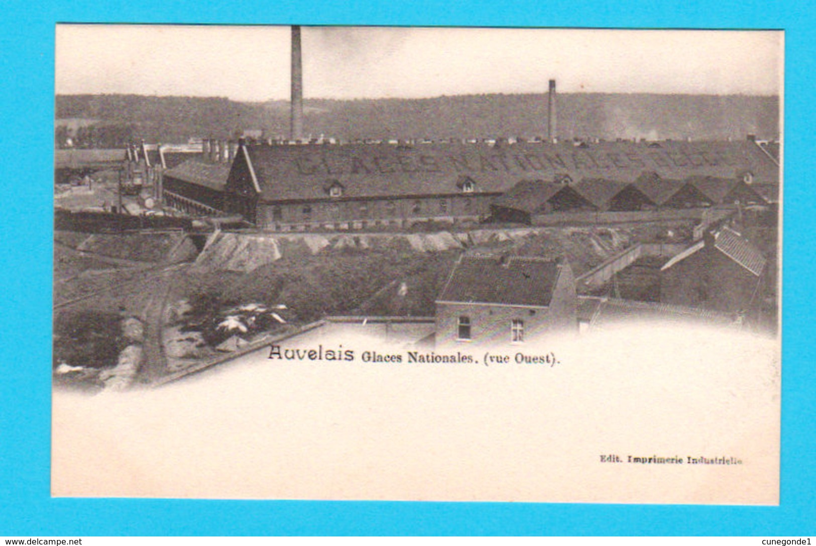 CPA AUVELAIS : Glaces Nationales ( Vue Ouest ) RARE - Imp. Industrielle Auvelais - TTBE - Sambreville