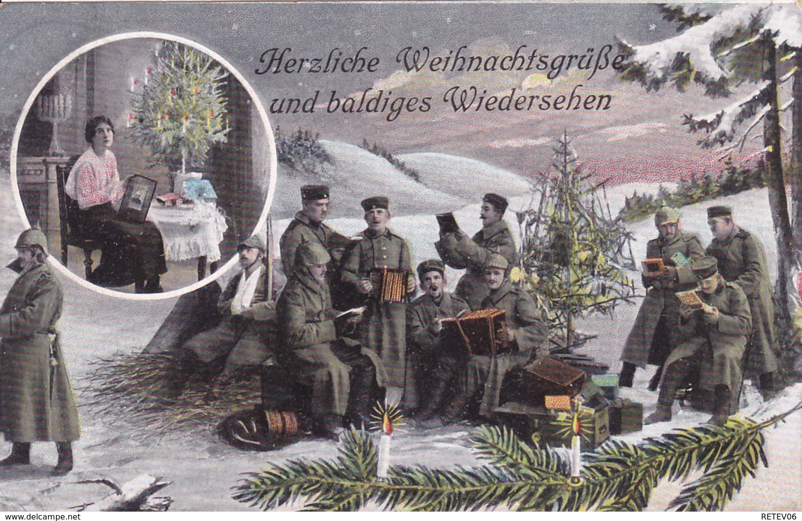 Weihnachtsgrüss Akkordeon Accordeon . 1 WK 1 ° Guerre - War 1914-18