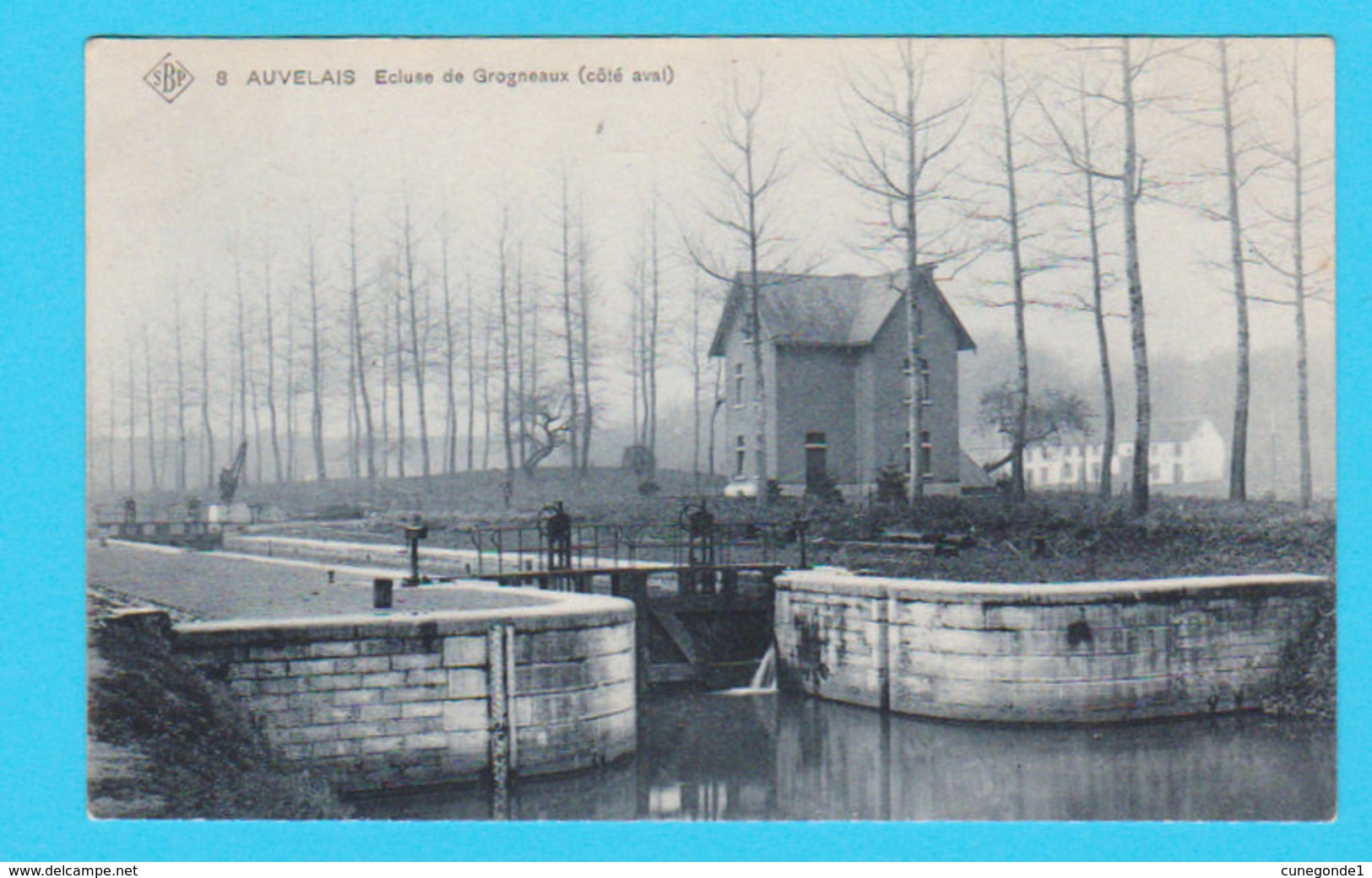 CPA AUVELAIS : Ecluse De Grogneaux ( Côté Aval ) - Circulée En 1910 - Carte Un Peu Bleutée - Sambreville