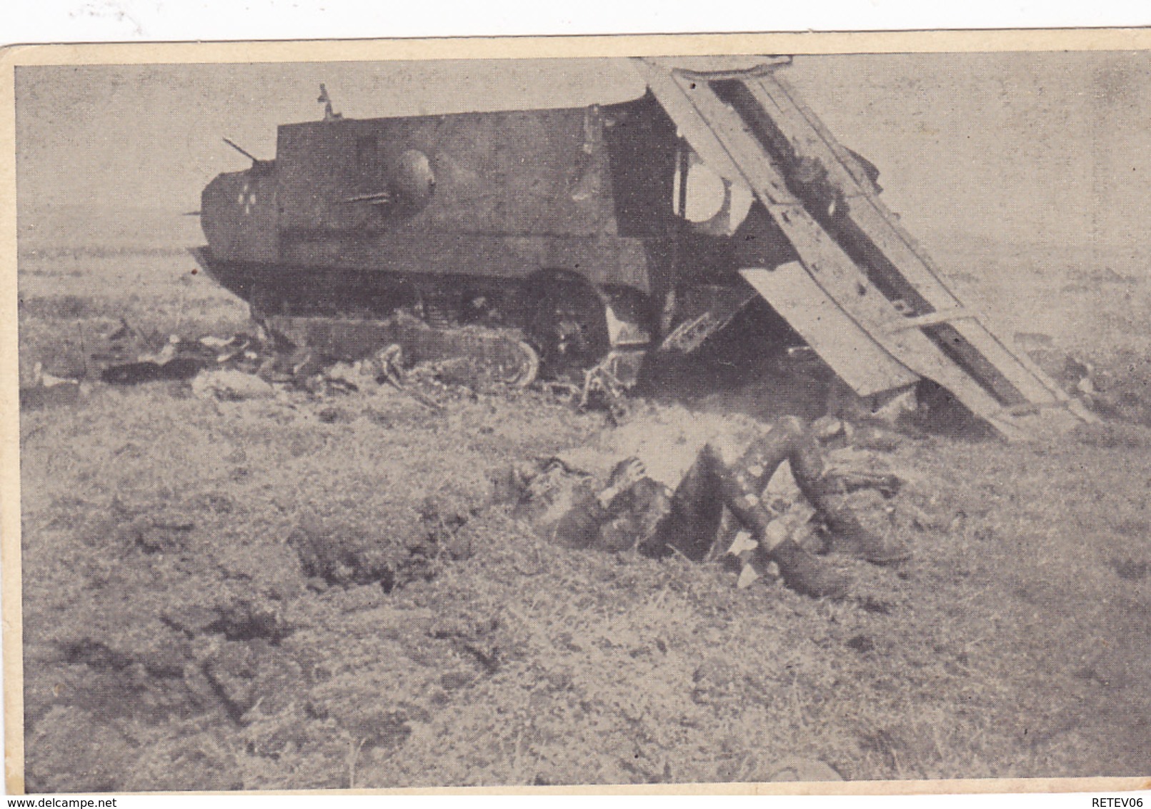 Tank Soldat Mort . 1 WK 1 ° Guerre - War 1914-18