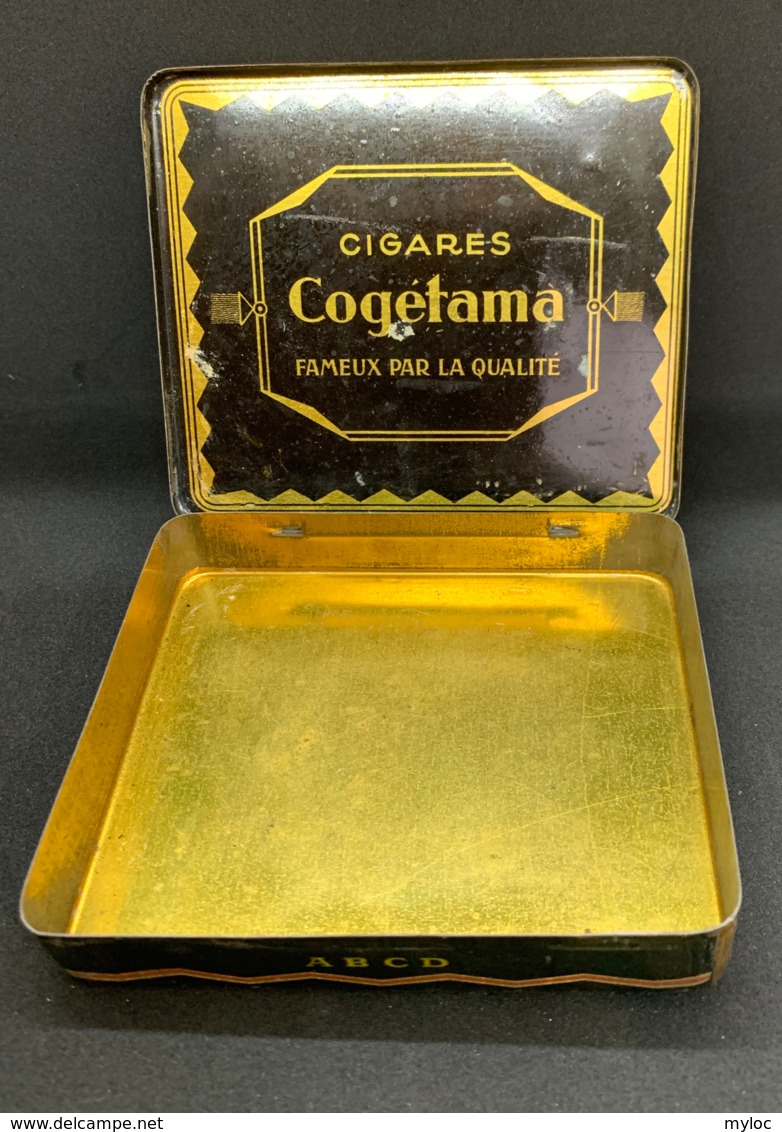 Tabac. Ancienne Boite En Fer. Cigares Cogétama. - Caves à Cigares Vides