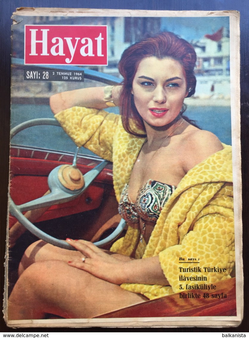 Rosanno Schiaffino Hayat Turkish Magazine 1964 July - Cinema - Revues & Journaux