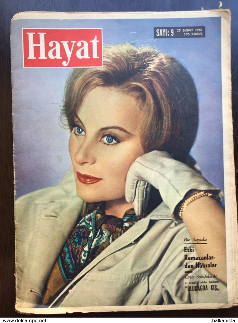 Michele Morgan Hayat Turkish Magazine 1961 February - Cinema - Revues & Journaux