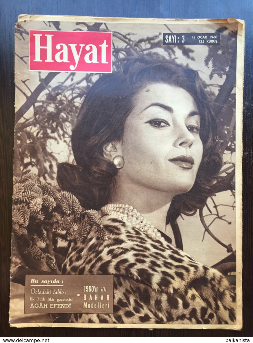 Jean Newington Hayat Turkish Magazine 1960 January - Cinema - Revues & Journaux