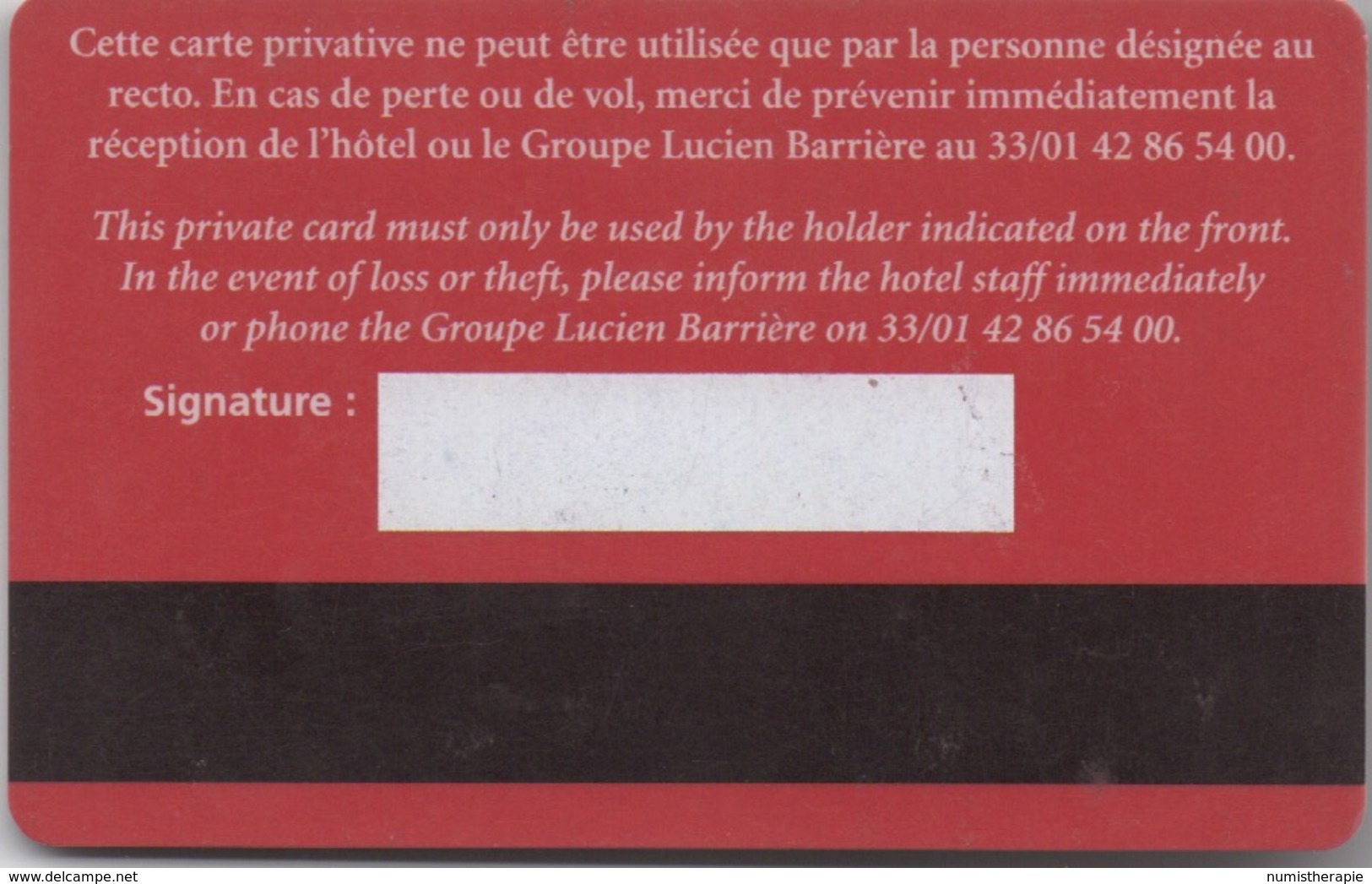 Hôtels Barrière : Infiniment (Mauvais État) - Casino Cards