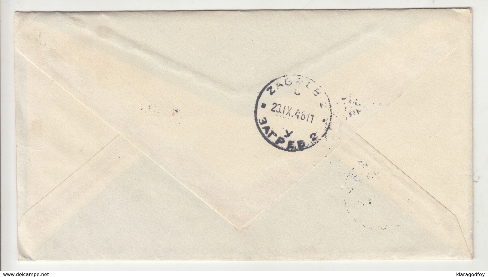 Yugoslavia Postage Due On Taxed Letter Cover Travelled 1948 Zagreb B190720 - Portomarken