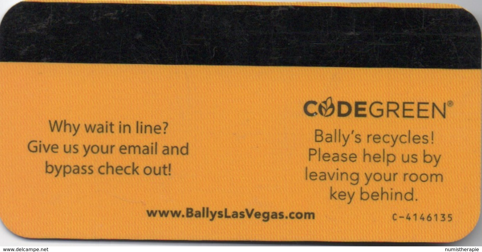 Carte Clé De Hôtel Avec Casino : Bally's Las Vegas : Sterling Brunch BLT Steak - Cartes D'hotel