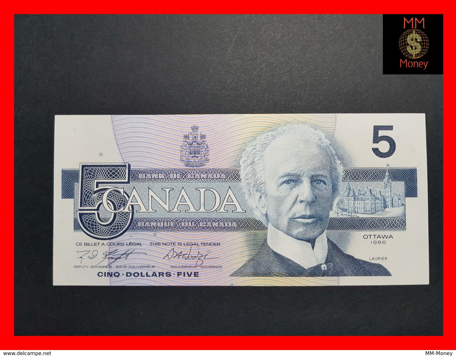 CANADA  5 $  1986   P. 95 E   "sig. Knight - Dodge"    UNC - Canada