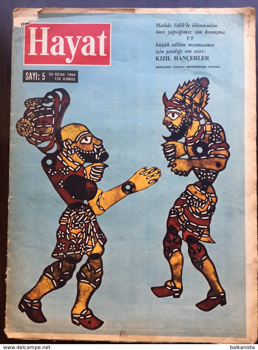 KARAGOZ KARAGHIOZIS Hayat Turkish Magazine 1964 January - Zeitungen & Zeitschriften