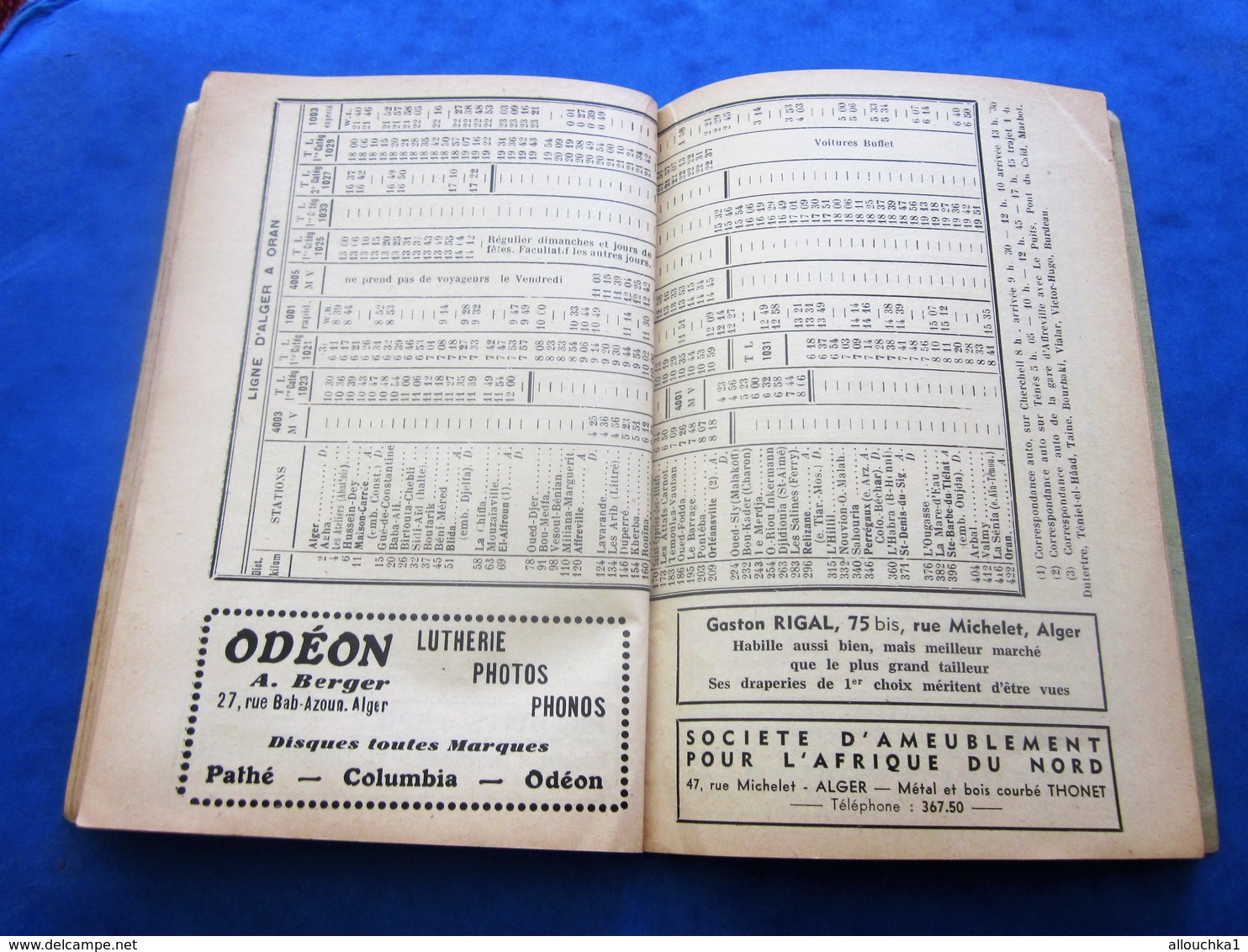 1939 ALGER PLANS GUIDE TOURISTIQUE-RUES-TRAMWAY-BUS-TRAINS-BATEAUX-PUB L’AIGLON-BRASSERIE-HÔTEL-RESTO-GALERIES DE FRANCE
