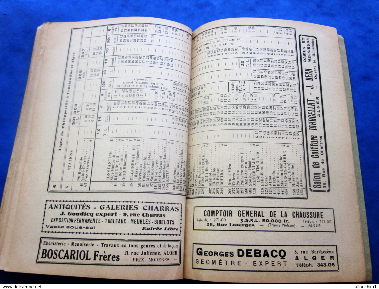 1939 ALGER PLANS GUIDE TOURISTIQUE-RUES-TRAMWAY-BUS-TRAINS-BATEAUX-PUB L’AIGLON-BRASSERIE-HÔTEL-RESTO-GALERIES DE FRANCE