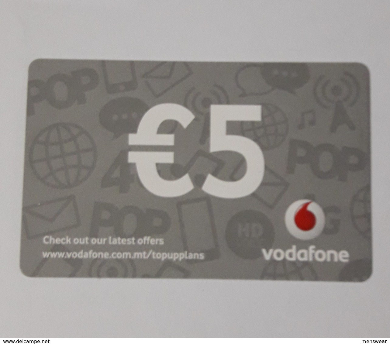 MALTA - VODAFONE  PHONECARD  5 EUROS   2019 - Malte