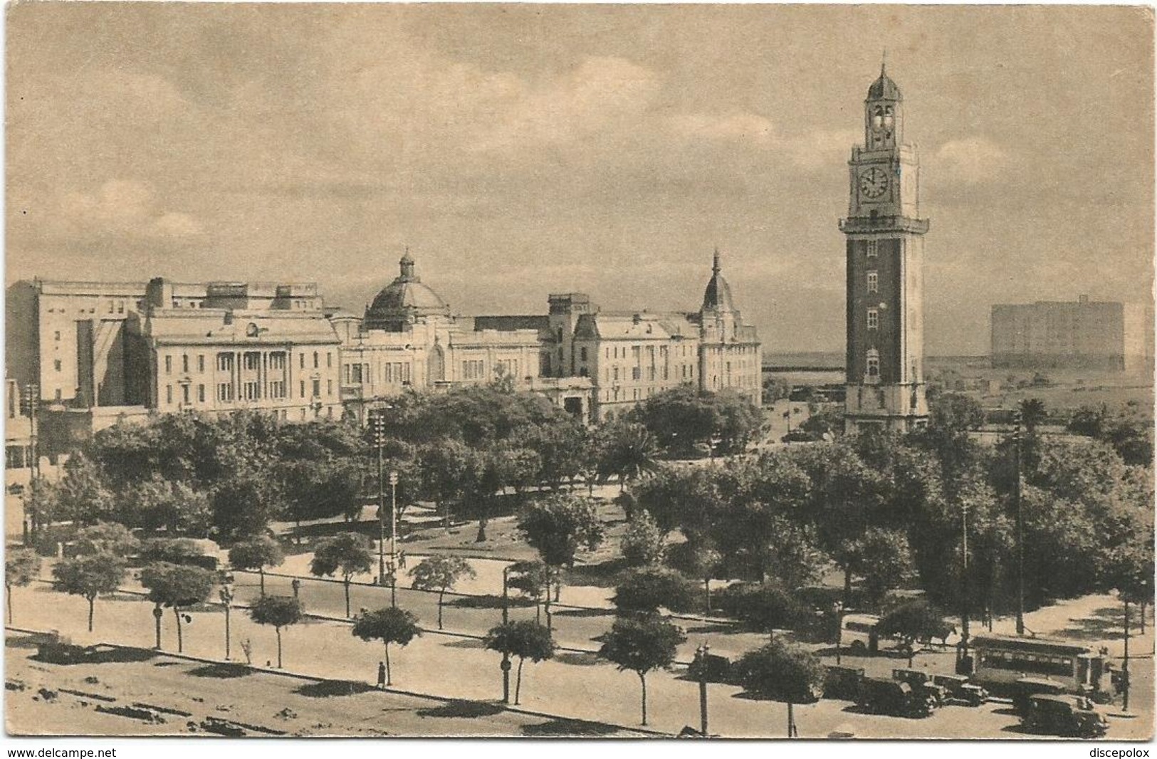 W4019 Buenos Aires - Parque Retiro Y Torre De Los Ingleses / Viaggiata 1953 - Argentina