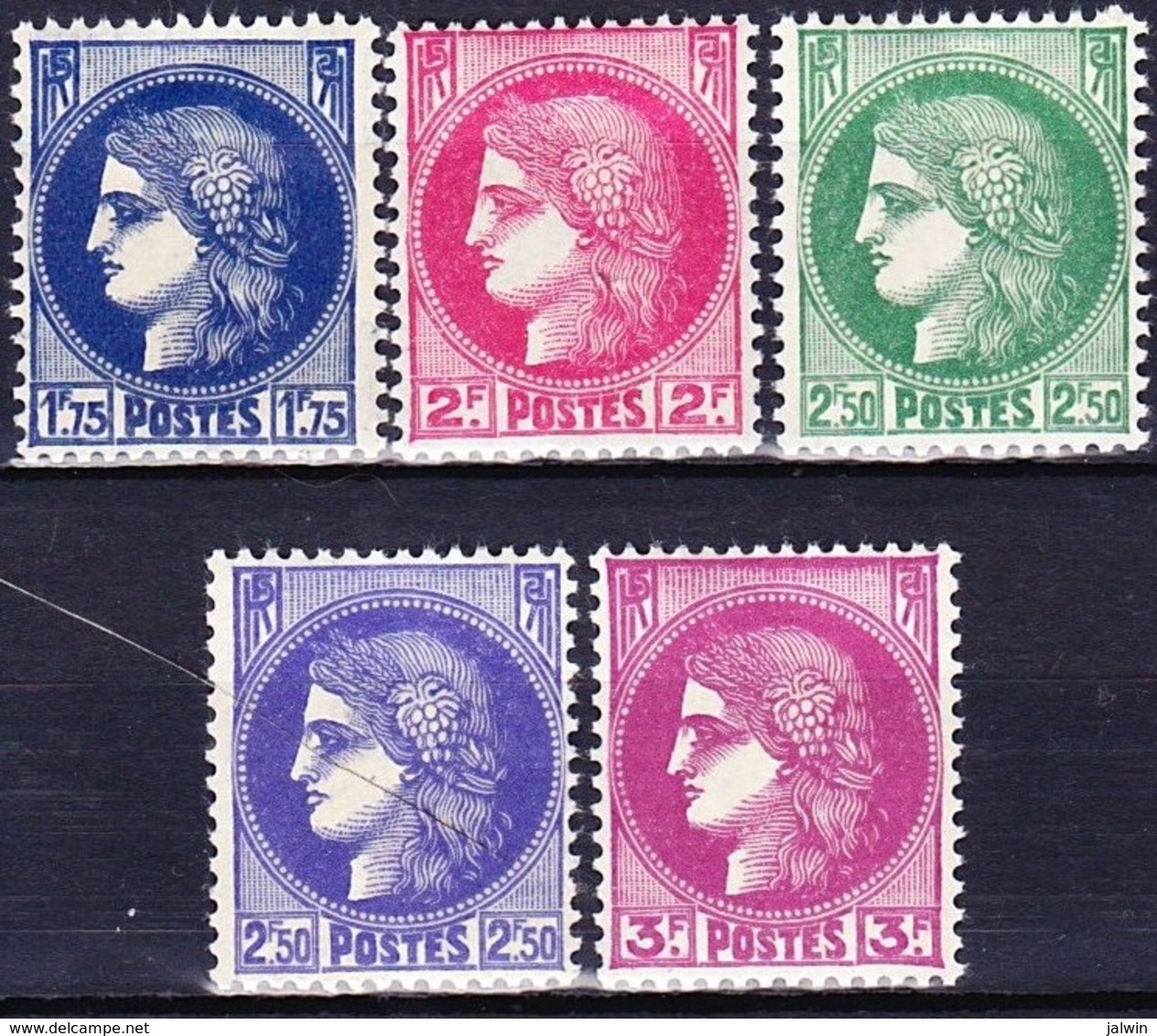 FRANCE 1938-41 YT N° 372, 373, 375, 375A Et 376 ** - Nuevos