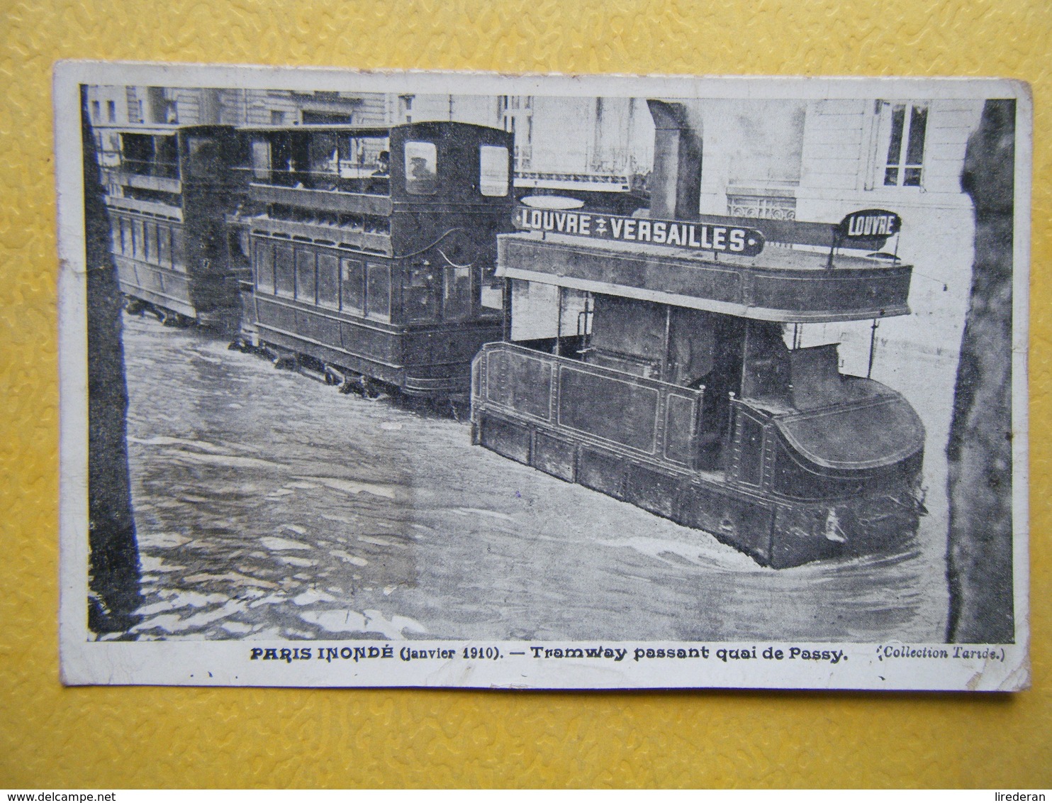 PARIS. Les Inondations De Janvier 1910. Le Tramway Passant Quai De Passy. - Paris Flood, 1910