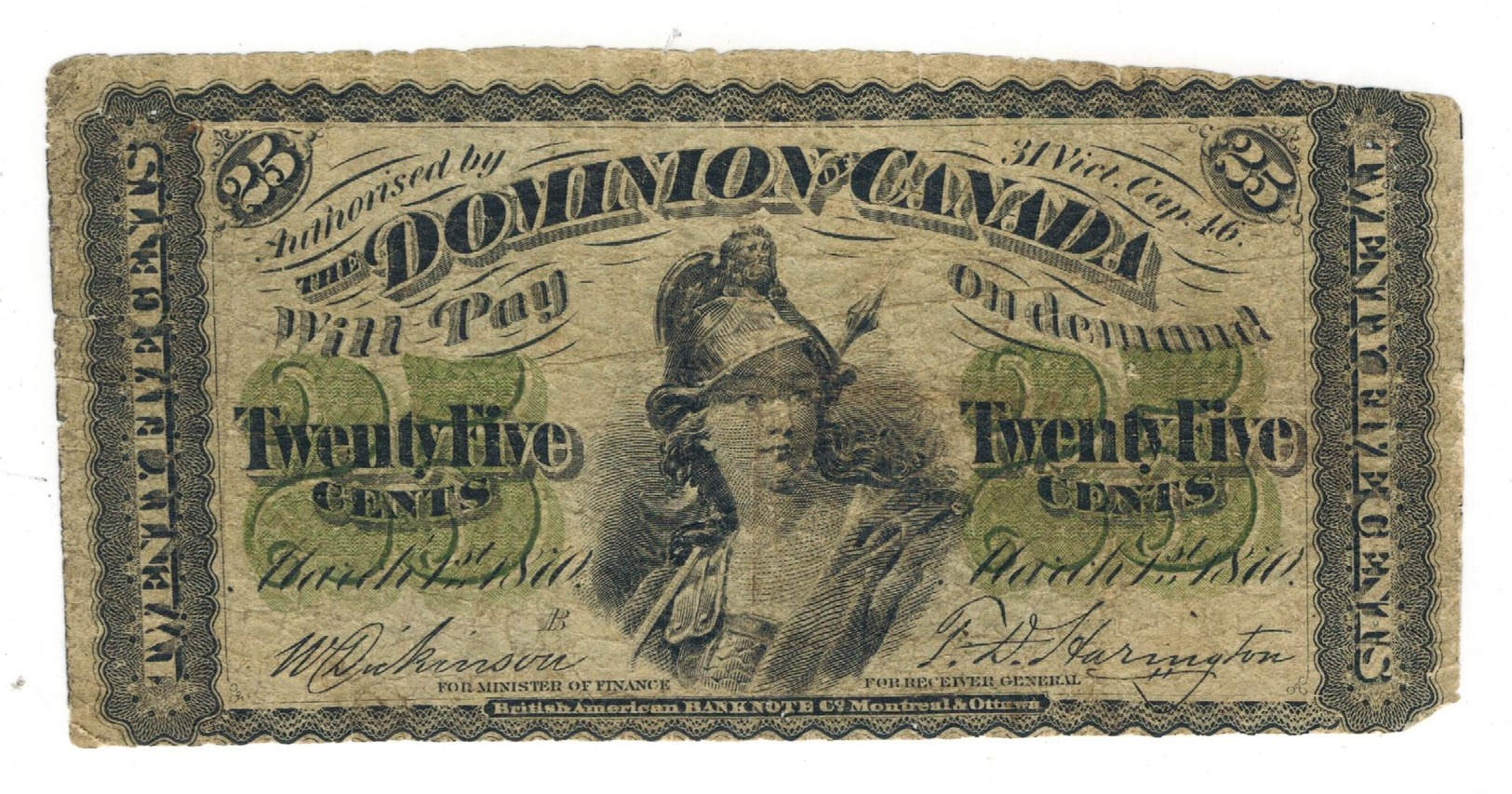 Dominion Of Canada 25 Cents 1870, F. - Canada