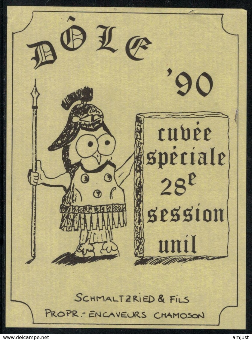 Etiquette De Vin // Dôle 1990, Cuvée Spéciale 28ème Session UNIL - Educación