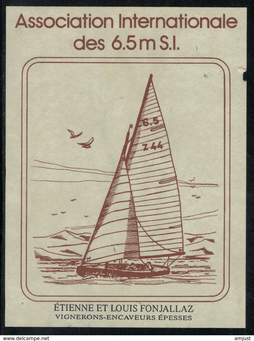 Etiquette De Vin // Epesses, Association Internationale Des 6,5m S.L. - Sailboats & Sailing Vessels