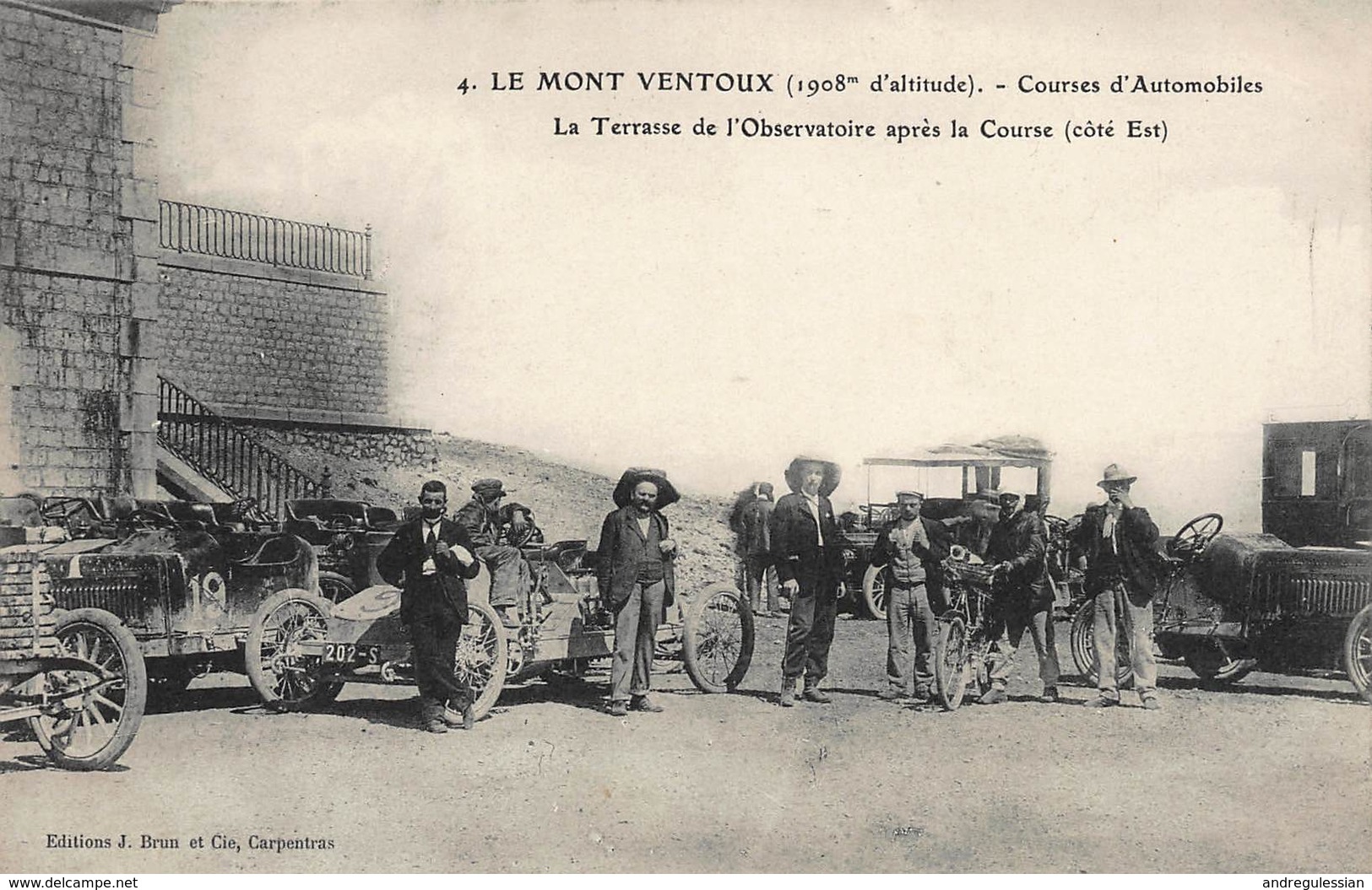 CPA LE MONT VENTOUX ( 1908m D'altitude ) - Courses D' Automobiles - La Terrasse De L'Observatoire Après La Course - Autres & Non Classés