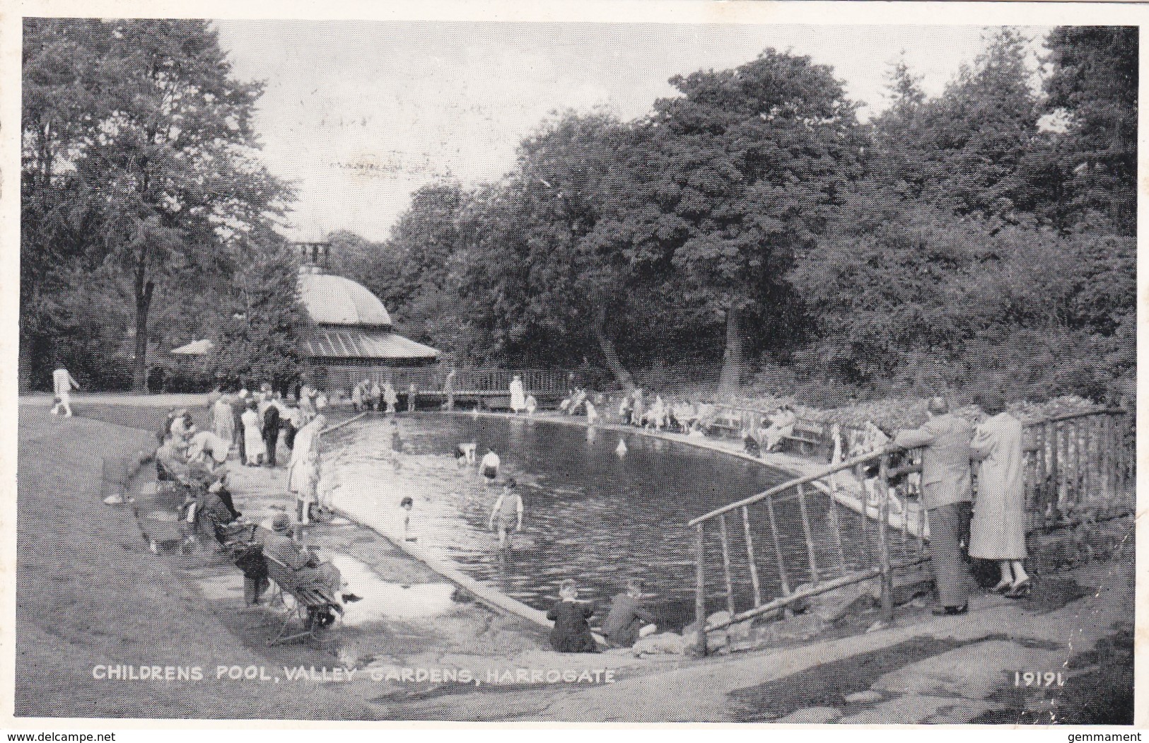 HARROGATE - CHILDRENS PARK, VALLEY GARDENS . SLOGAN - Harrogate