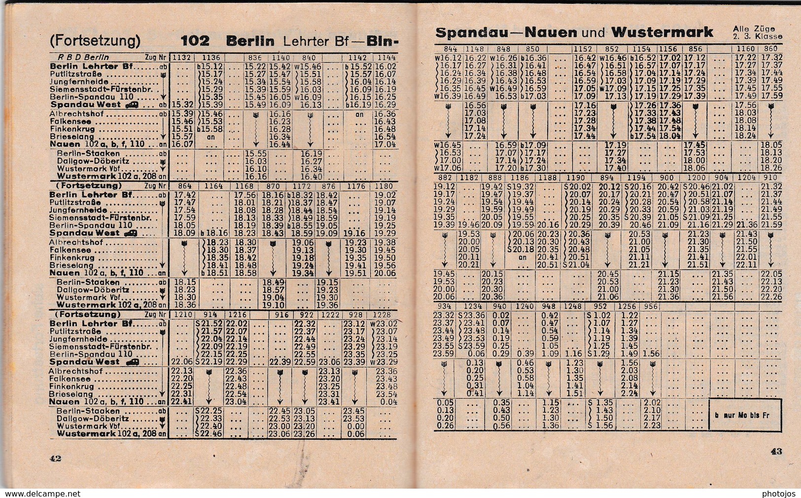 Time Table Deutsche Reichbahn Taschenfahrplan 1943     112 P Pubs - Europe