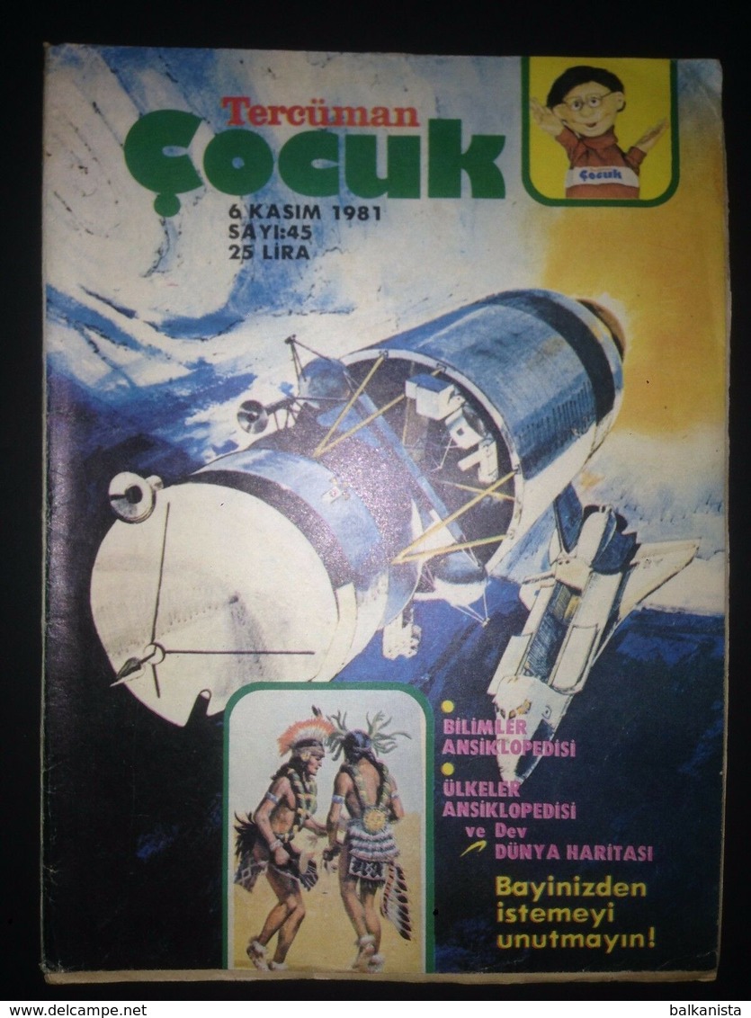 TERCUMAN COCUK Science Fiction Space Turkish NOVEMBER 1981 - Comics & Manga (andere Sprachen)