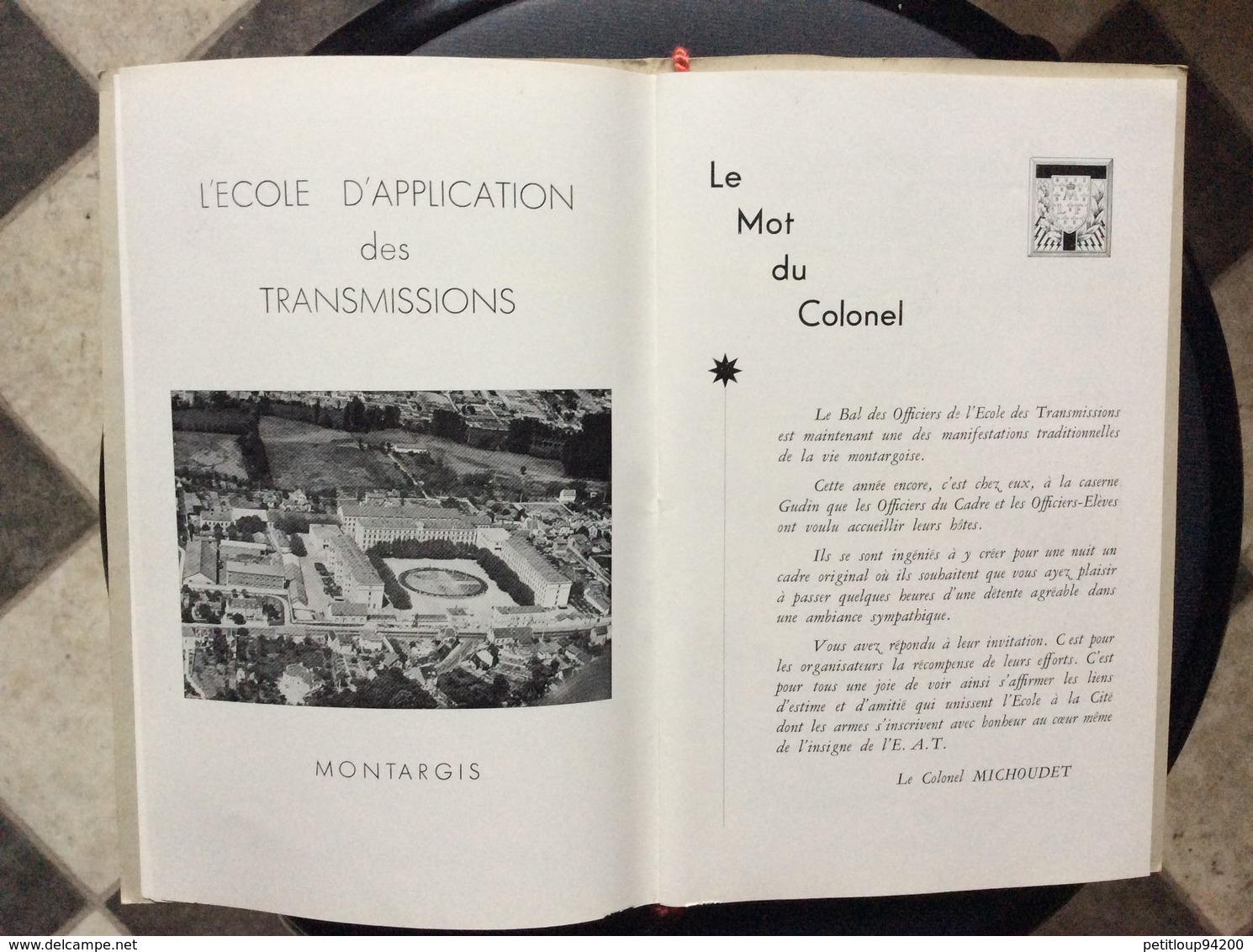 PROGRAMME  ÉCOLE D’APPLICATION DES TRANSMISSIONS EAT  Bal des Officiers  ŒUVRES SOCIALES DE L’ ARMÉE Annee1963 MONTARGIS