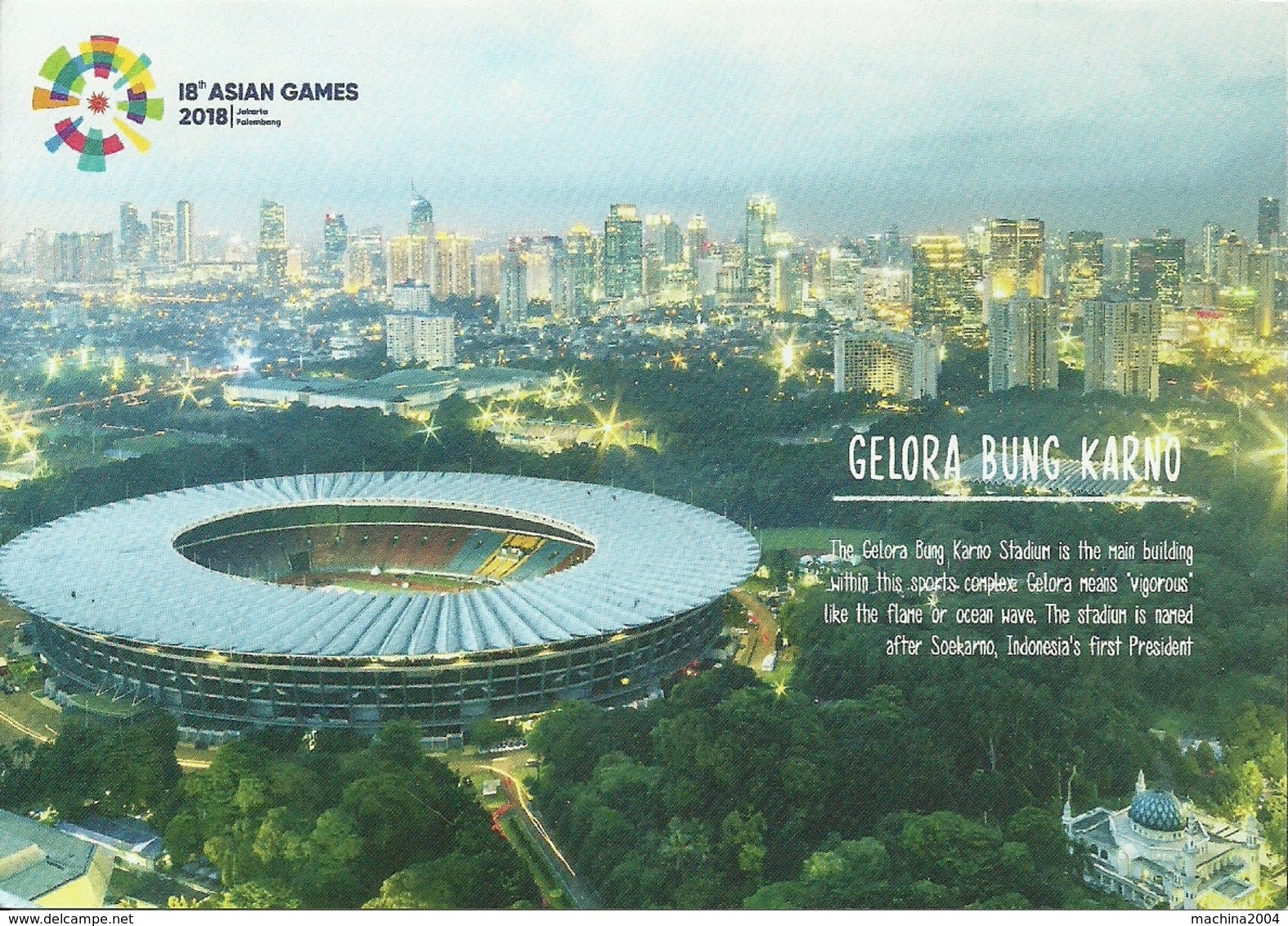 STADIUM POSTCARD STADIO STADION STADE ESTADIO JAKARTA - Stadien