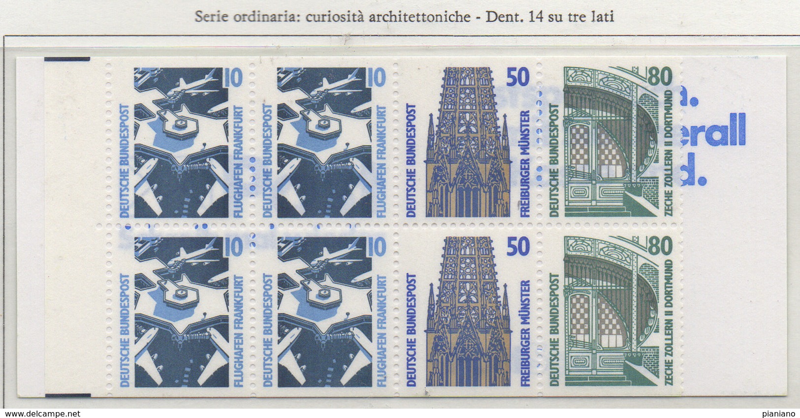 PIA - GERMANIA - 1988 - Libretto Da 3 DM Con  Francobolli Della Serie Curiosità Architettoniche   - (Yv C 1179b ) - Altri & Non Classificati