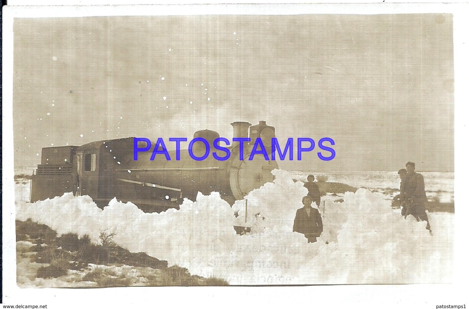 116648 ARGENTINA COMODORO LOCOMOTORA DEL FERROCARRIL TREN TRAIN EN LA NIEVE  POSTAL POSTCARD - Argentine