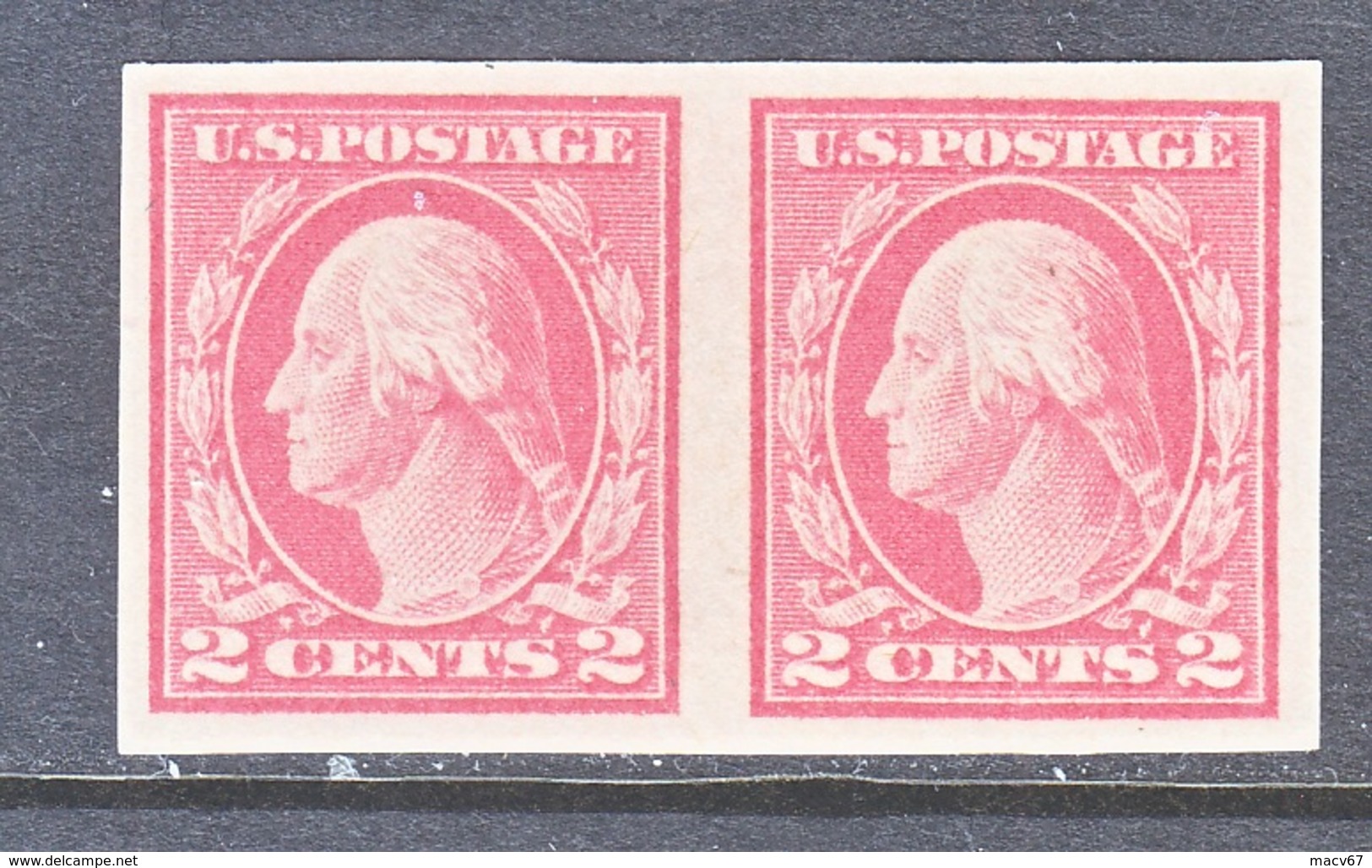U.S  482 X 2   FLAT PRESS  Type  I   *    No Wmk.    1916 Issue - Unused Stamps