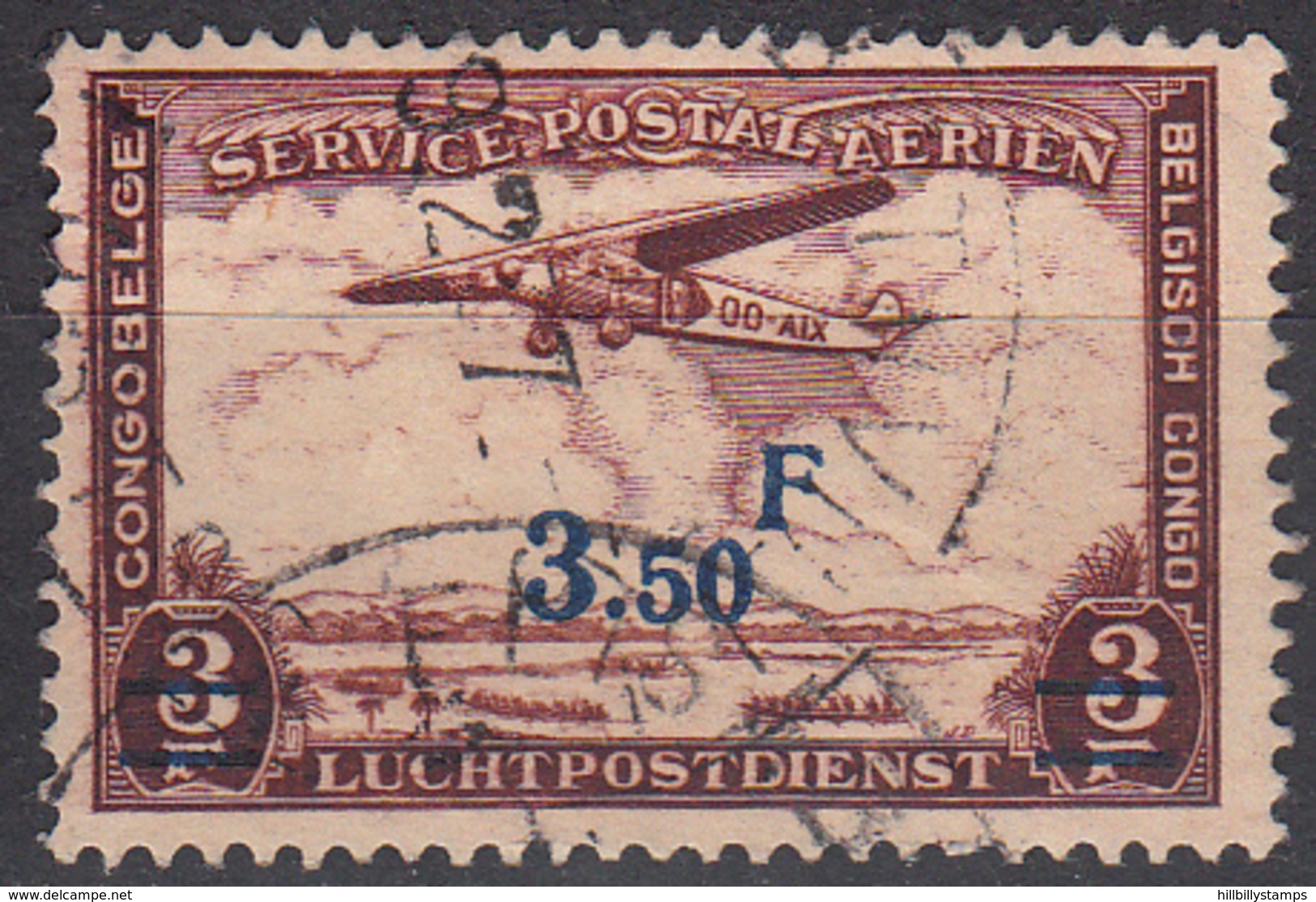 BELGIAN CONGO    SCOTT NO. C16     USED    YEAR  1934 - Usados