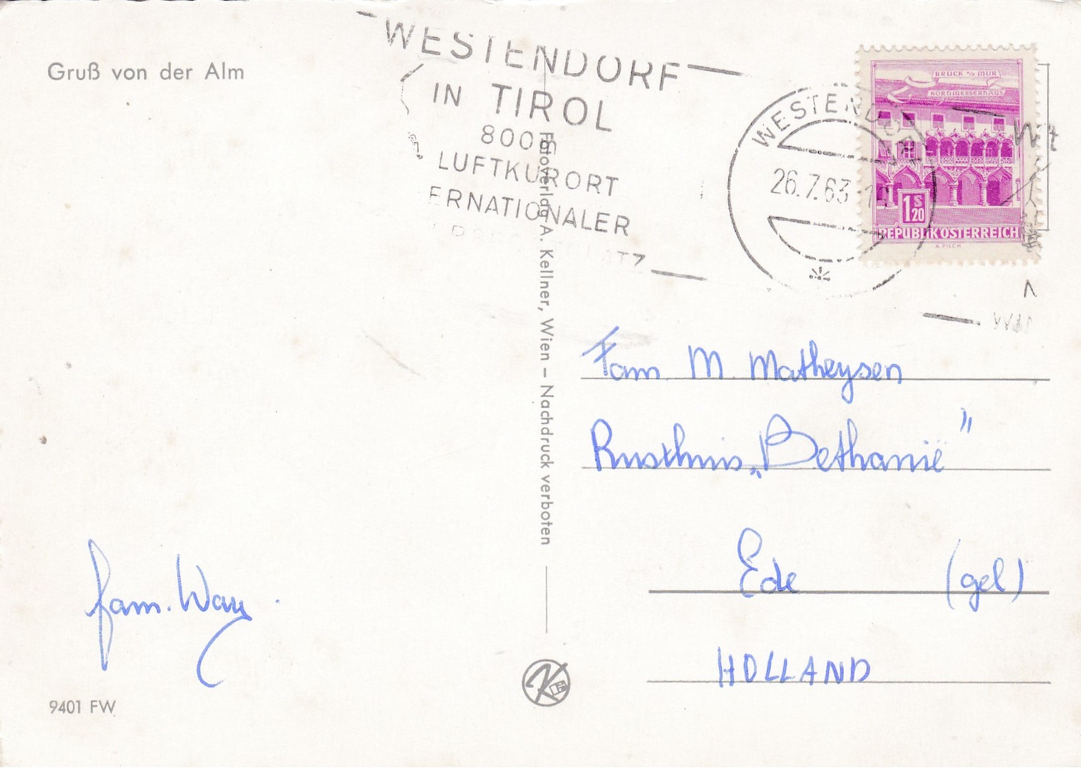 Modern Post Card Of Cow,Grub Von Der Alm,Tirol, Austria,W1. - Other & Unclassified