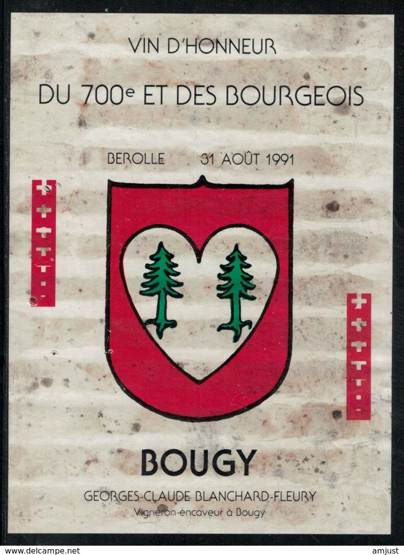 Etiquette De Vin // Bougy, Vin Du 700ème Et Des Bourgeois - 700 Jahre Schweiz. Eidgenossenschaft