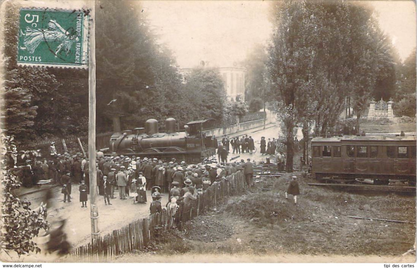 65 - Bagnères-de-Bigorre - Accicent De Train, Catastrophe Ferroviaire, Avenue General Leclerc, Carte Photo 1909 - Bagneres De Bigorre