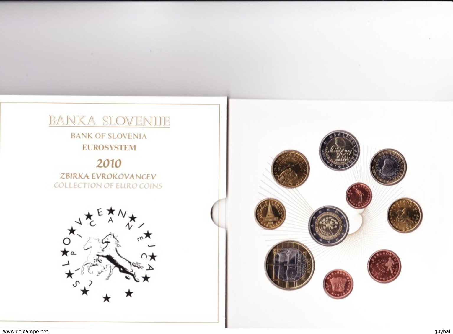 2010 - Slovenie - Coffret BU Avec 3€ - Slovénie