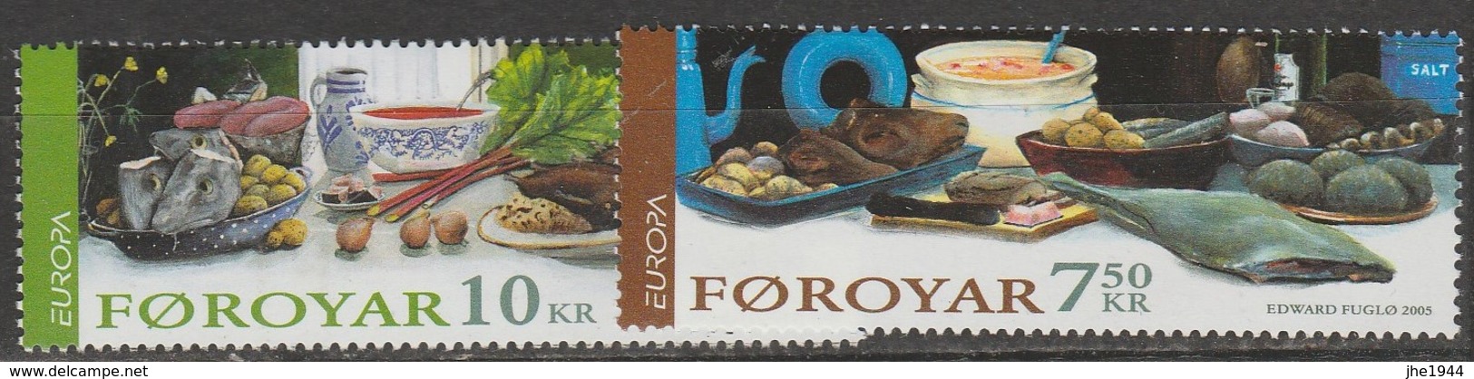 Feroe Europa 2005 N° 524/ 525 ** Gastronomie - 2005