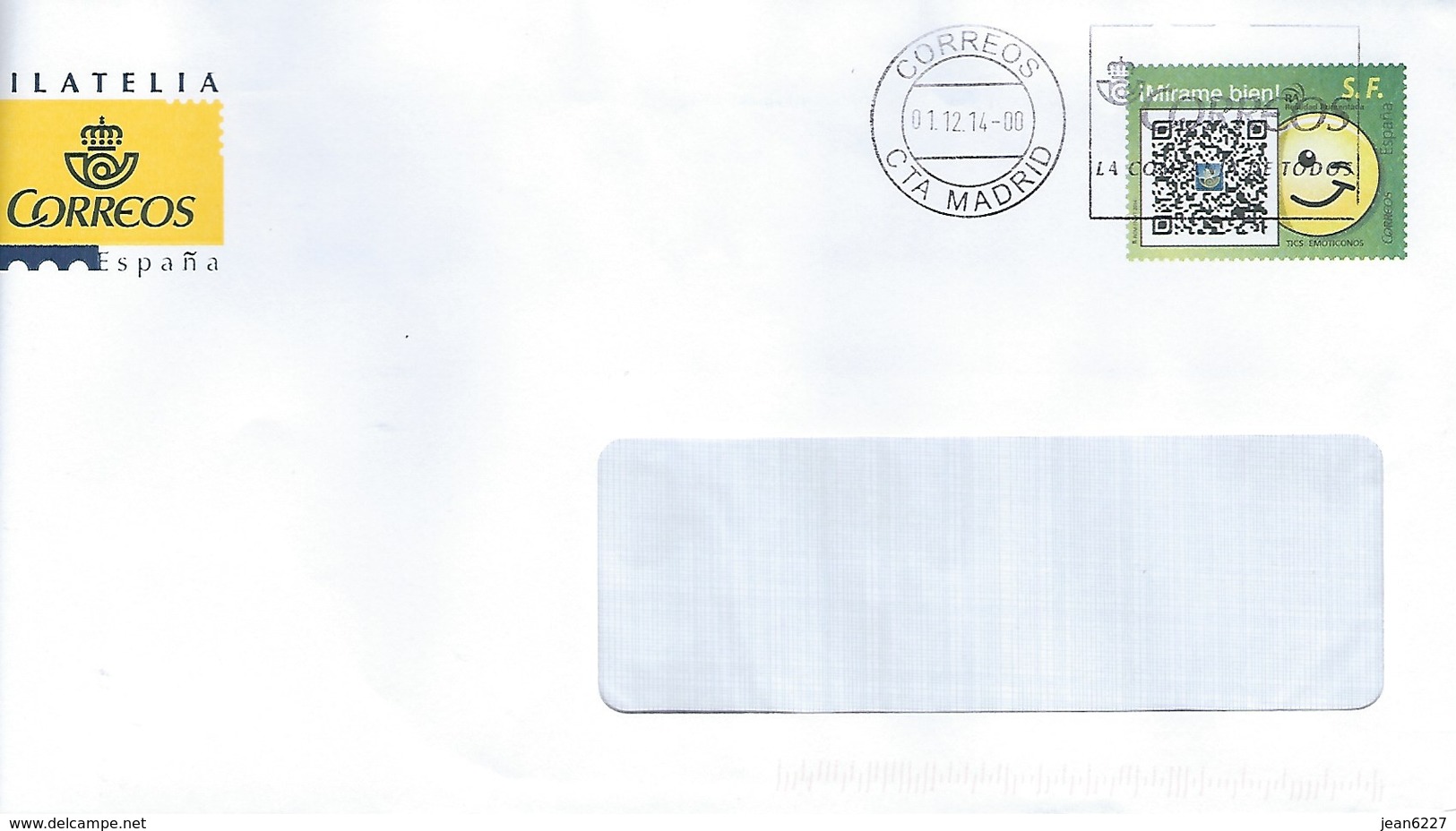 Enveloppe De Le Poste Espagnole - Mirame Bien - Oblitéré 01.12.14 - Lettres & Documents